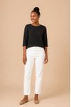 Blusa decote canoa com punho PRETO
